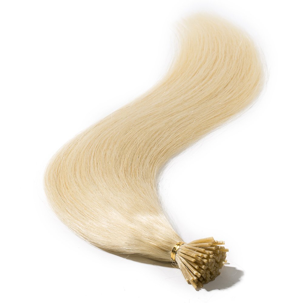 Straight I-Tip Hair Extensions - Platinum Blonde 1001
