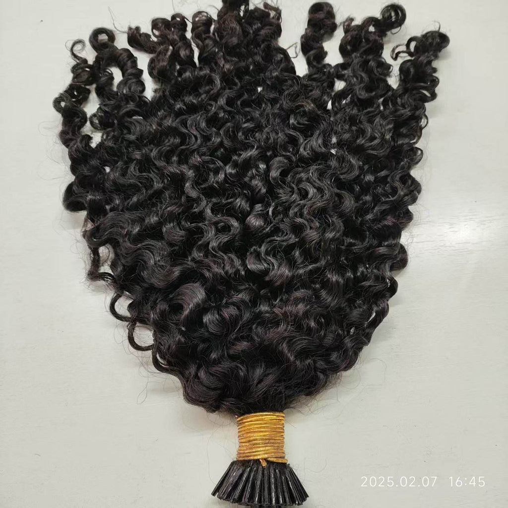 I-Tip Hair Extensions - Burmese Curly