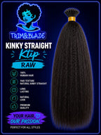 K-Tip Hair Extensions - Kinky Straight